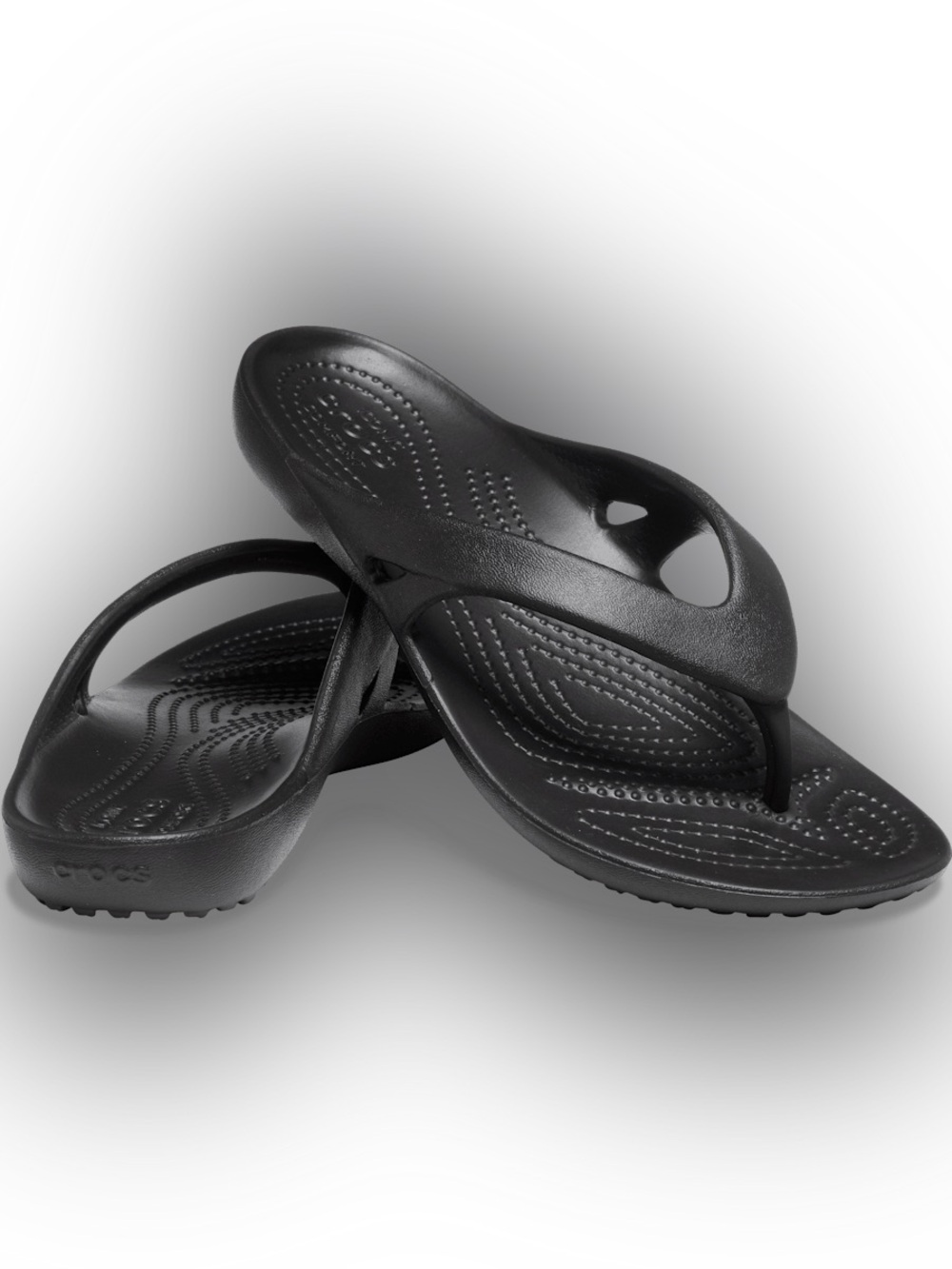 Crocs Kadee II Flip Flops Sandals Black Size 6